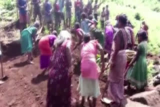 Tribal hamlet dwellers in Andhra Pradesh begin constructing road on their own