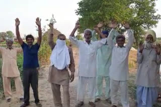Farmers protest against the government in Kaithal