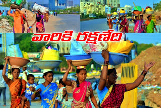 WITH OUT MASK WOMEN'S WENT TO labor WORK in hyderabad