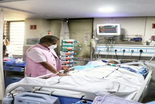 Ajit Jogi in the hospital