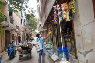 sanitization at nanhey park in uttam nagar