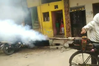 Fogging done to prevent mosquito-borne diseases in Rohini, Delhi