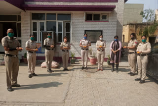 Women police honored in Sonipat