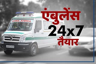 Ambulance worker on duty during lockdown in hazaribagh