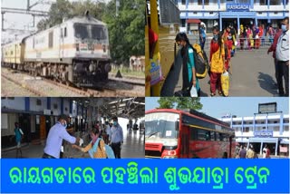 sramik-special-train-reach-at-rayagada-from-tiripur-of-tamilnadu