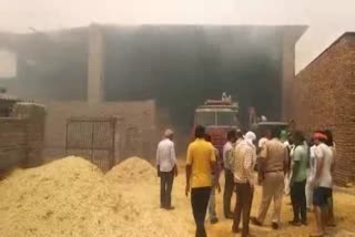 Fire in Cowshed, hanumangarh  Cowshed Fire