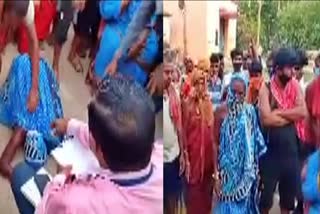 woman-came-to-complaint-and-fell-foot-of-the-bdo-in-jajpur-the-video-goes-viral