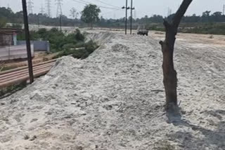 korba fly ash in road