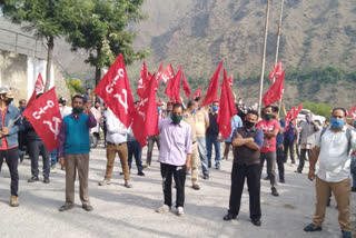 CITU protest in Rampur