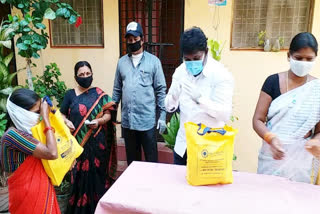 suvarna foundation distribution the goods at tulasinagar amberpet hyderabad