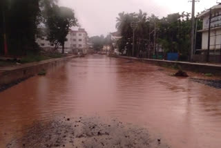 Heavy rain surrounding of Kukke Subramanya