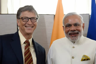 PM Modi interacts with Bill Gates