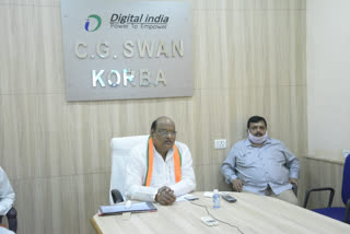 Jai Singh Aggarwal discussed the situation of Corona in Bijapur through video conferencing