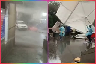 Heavy thunderstorms and rain in Delhi