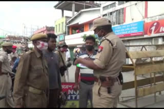 Mangaldoi Police action against lockdown rule breakers