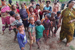 Nomadic people stuck in the forest at chikkodi