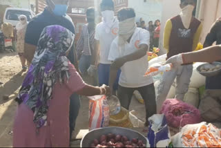 RSS organization sewa Bharti distributed ration to 200 poor people in Chhatarpur