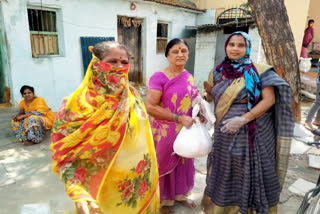 Distribution of fruits to Disabled people at hanamkonda