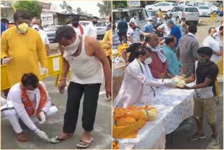 vd-sharma-worn-slippers-to-laborers-in-bhopal