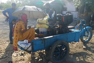 munesh has left for mathura from maharashtra with his entire family in jugaad car