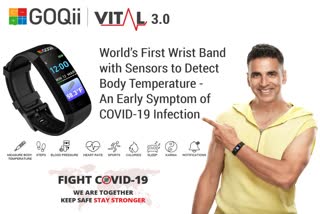 GOQii Vital 3.0 wristband comes with sensors to read body temperature