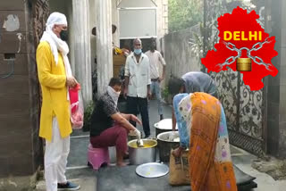 institution providing shelter food during lockdown in delhi