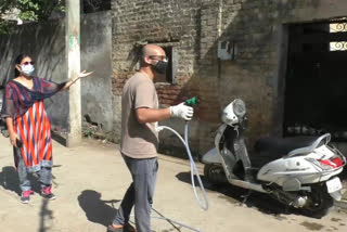 Sanitation was conducted in ward no. 41 of Jalandhar