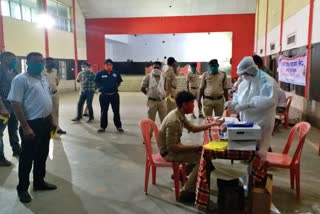 corona test of mahasamund Police