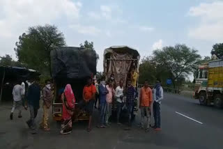 Traveling thousands of km by trucks