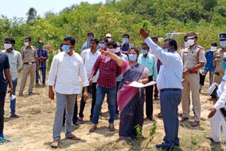 Deputy Chief Minister Pushpa Srivani who inspected the site kurupam