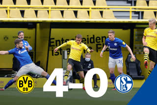 Dortmund hands Schalke 4-0 thrashing as Bundesliga resumes