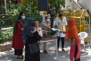 police distribute sanitary pads