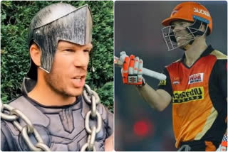 Australia Batsman warner turns Bahubali in Tik tok