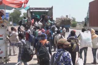 migration of laborers from palwal due to lockdown