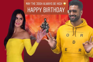 Etv Bharat, Gujarati News, Katrina Kaif's Uri-inspired birthday wish for Vicky Kaushal is too cute