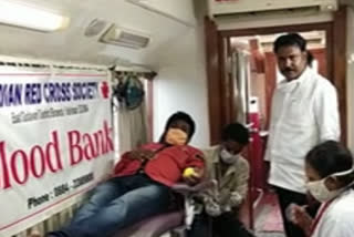 Blood donation under Indian Red Cross Society