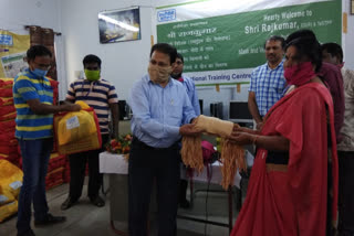 Ramagundam NTPC Distribute Seeds And Maskes  to Farmers in Peddapalli district