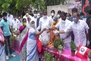 minister-srinivas-goud-distributes-the-necessities-under-the-charity-at-chandanagar