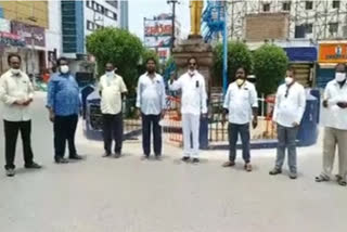 tdp protest on vizag doctor arrest at kadapa district