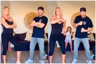 David Warner And His Wife Dance To Prabhu Deva's Hit song mukkala muqabala