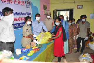 vizianagaram sp rajakumari distributes essential commodities to needy