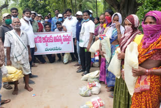 grossaries distributes by mandapeta mithrabrundam at east godavari dst