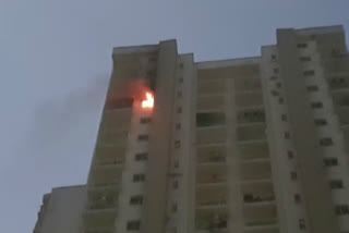 Fire in greater noida society