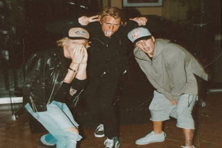 Justin Bieber gets goofy with Cody Simpson, Corey Harper in throwback pic