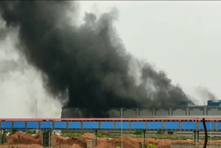 Fire in arsenal of NMDC Steel Plant