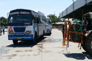 buses for migrant labours are properly sanitized