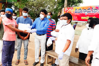 lawyers distributing food packets to poor people in east godavari district