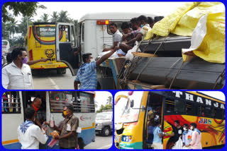 satya sai trust distributes food to needy and migrants in east godavari