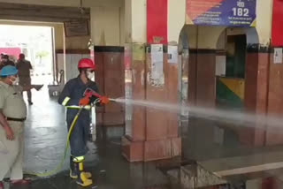 fire brigade done sanitize work.