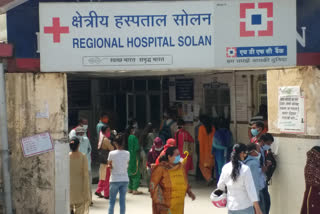 Social distance maintain in solan hospital